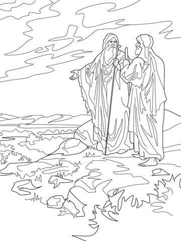 Abraham And Lot Part Ways Coloring Page